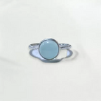 Chalcedony Silver Ring - US Size 8