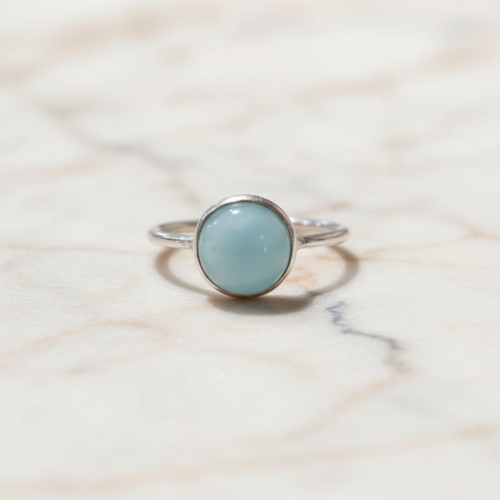 Chalcedony Silver Ring - US Size 8