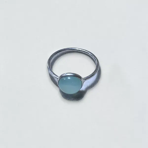 Chalcedony Silver Ring - US Size 8
