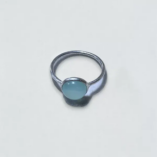 Chalcedony Silver Ring - US Size 8