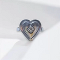 Silver Heart Ring - Adjustable