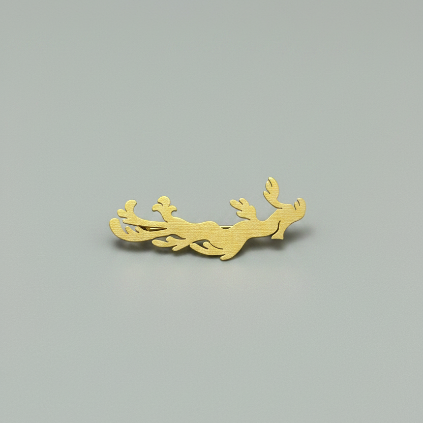 Agni - Handmade Brass Dragon Brooch | Unisex Bold Pin