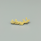 Agni - Handmade Brass Dragon Brooch | Unisex Bold Pin