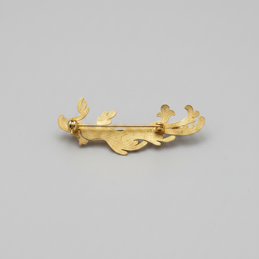 Agni - Handmade Brass Dragon Brooch | Unisex Bold Pin