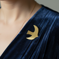 Panchhi - Handmade Brass Flying Bird Brooch | Unisex Bird Pin