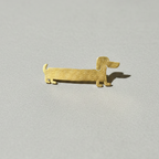 Handmade Brass Dachshund Brooch | Unisex Dog Pin