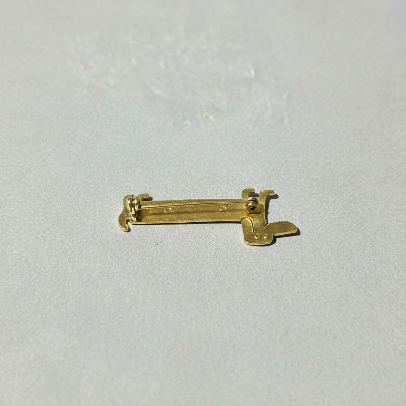 Handmade Brass Dachshund Brooch | Unisex Dog Pin