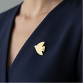 Parwaaz - Handmade Brass Flying Bird Brooch | Unisex Bird Pin