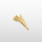 Kumud - Handmade Brass Lily Brooch | Small Unisex Flower Pin