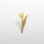 Kumud - Handmade Brass Lily Brooch | Small Unisex Flower Pin