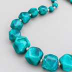 Sea Green Candy Bead Fiber Necklace