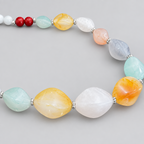 Pastel Multicolour Candy Bead Fiber Necklace