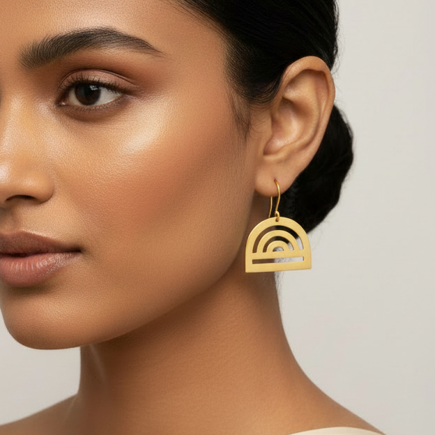 Mishi Handmade Brass Earrings