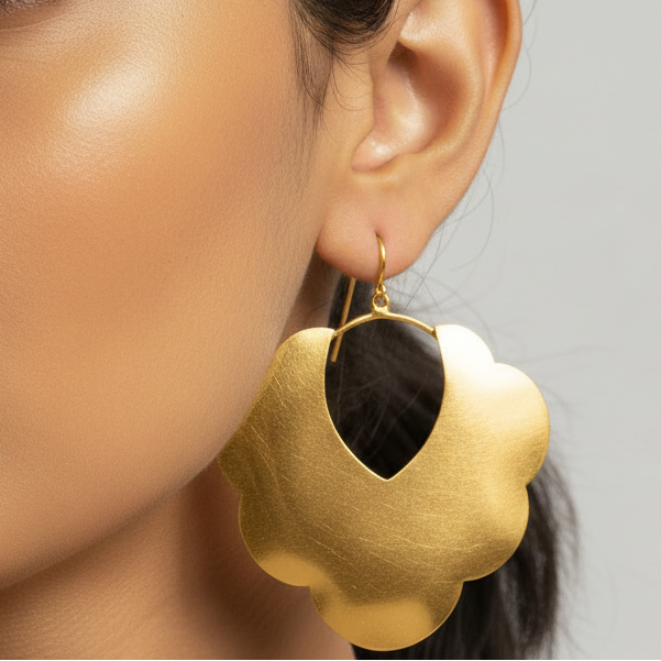 Gulnaar Handmade Brass Earrings