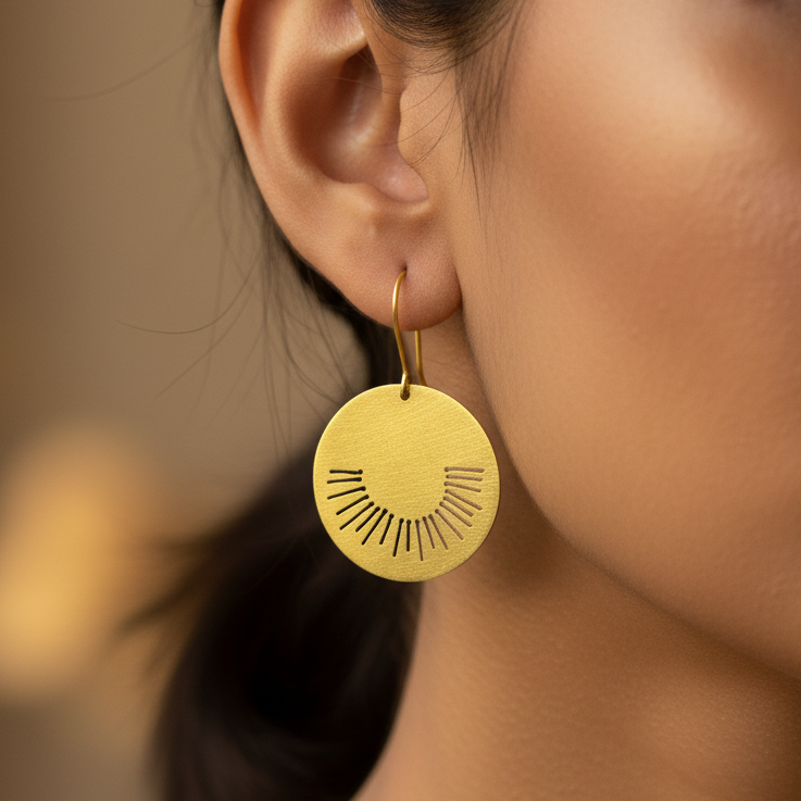 Roshni Handmade Brass Earrings