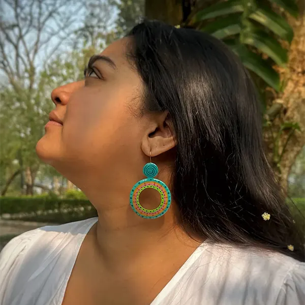 Handpainted Candy Pop Polo Earrings