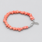 Uncut Stone Bracelet - Light pink