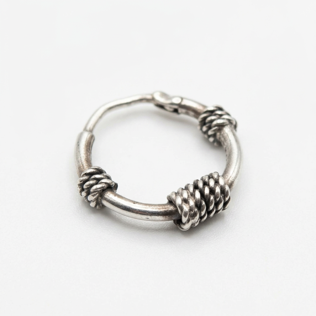 Triple Knot 925 Sterling Silver Nose Ring