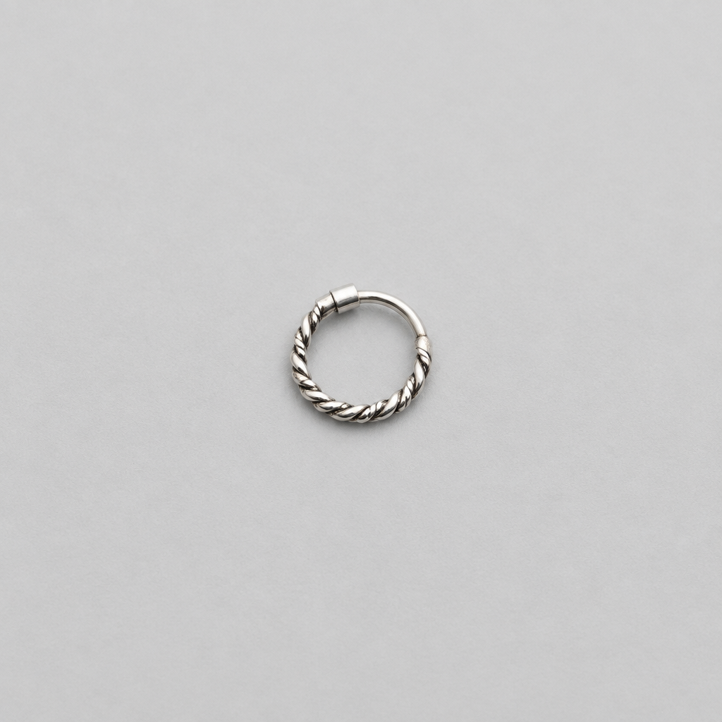 Classic Twist 925 Sterling Silver Nose Ring