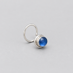 Blue Stone 925 Sterling Silver Nose Pin