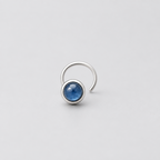 Blue Stone 925 Sterling Silver Nose Pin