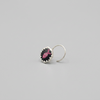 Finny – Grey and Pink Fish Handpainted 925 Sterling Silver Nose Pin