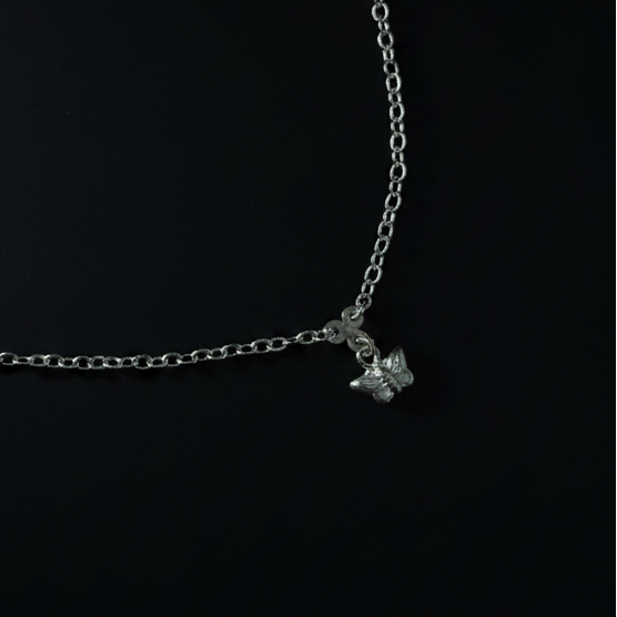 Maya – Butterfly & Bell Chain 925 Sterling Silver Bracelet