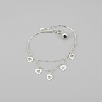 Prema – Heart Charm Chain 925 Sterling Silver Bracelet