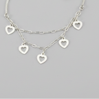 Prema – Heart Charm Chain 925 Sterling Silver Bracelet