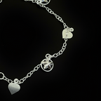 Tara – Heart & Star Charm 925 Sterling Silver Bracelet