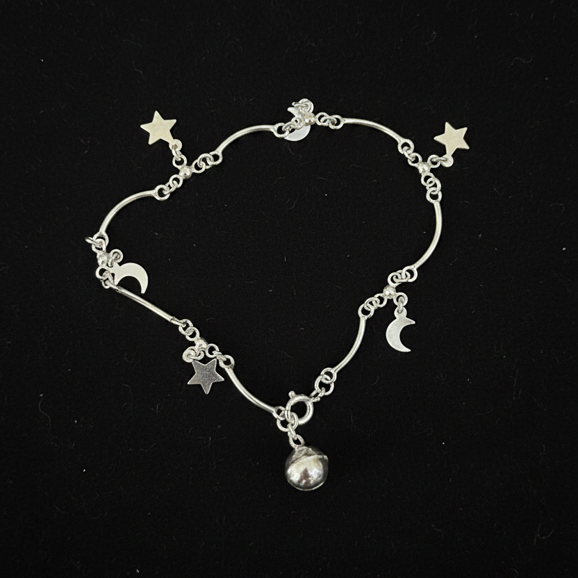 Celeste – Crescent & Star 925 Sterling Silver Bracelet