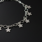Phool – Flat Flower Charm 925 Sterling Silver Bracelet
