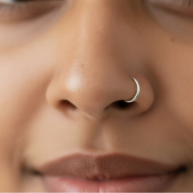 Classic Plain Silver Nose Ring – 92.5 Sterling Silver