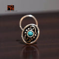Indivar Turquoise Silver Nosepin 92.5 sterling silver India MYRA