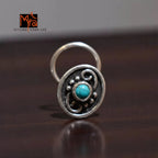 Indivar Turquoise Silver Nosepin 92.5 sterling silver India MYRA