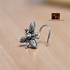 Handcrafted kairavi silver nosepin India MYRA