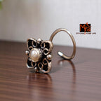 Buy kanti pearl silver nosepin online India MYRA