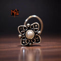 Kanti Pearl Silver Nosepin 92.5 sterling silver India MYRA