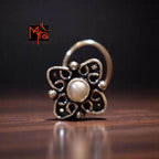 Kanti Pearl Silver Nosepin 92.5 sterling silver India MYRA