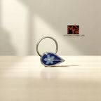 Neelpushp Teardrop Hand-Painted Silver Nosepin 92.5 sterling silver MYRA