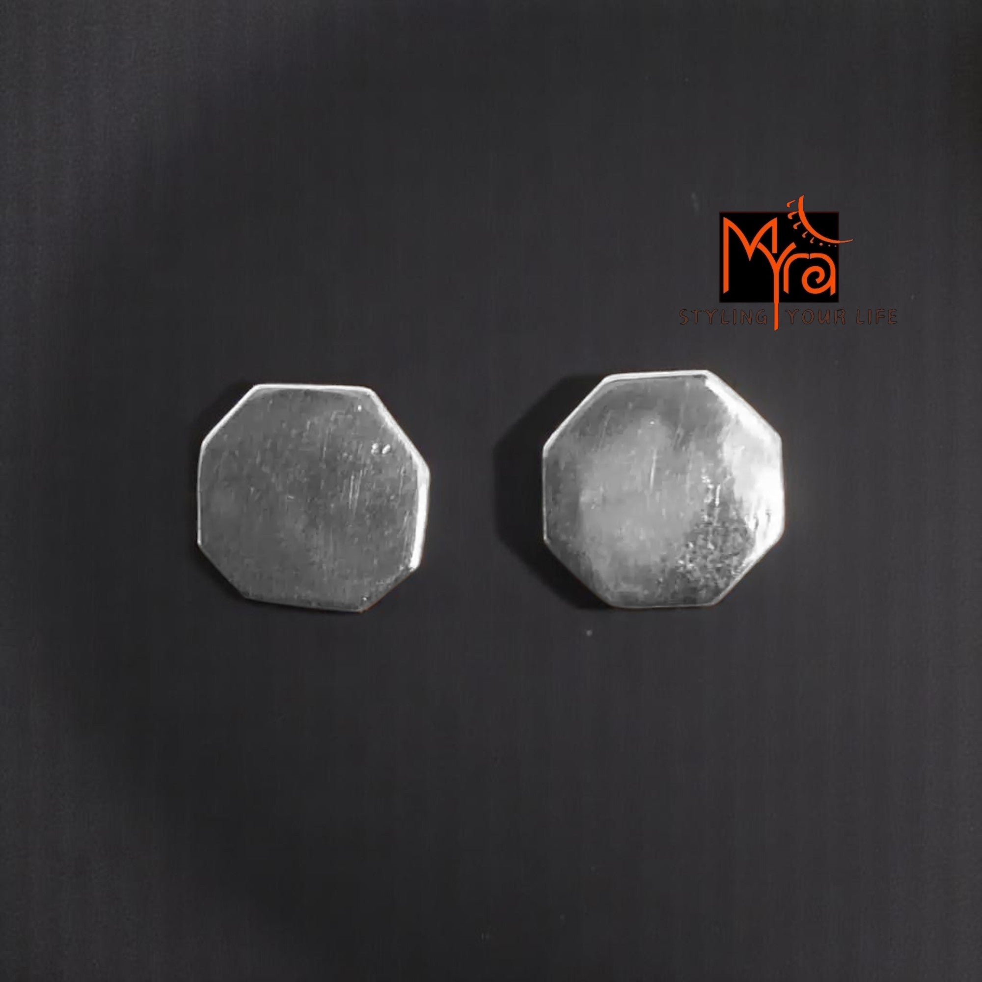 Octagon Ear Studs
