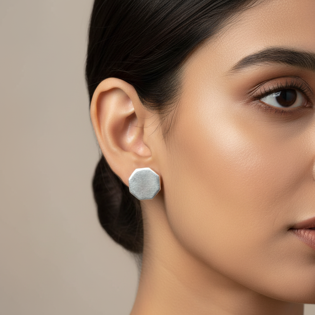 Octagon Ear Studs