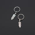 Pure Silver Feather Ear Hoops