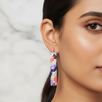 Handpainted Midnight Garden Earrings