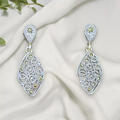 Pure Silver Marcasite Filigree Earrings