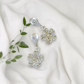 Pure Silver Marcasite Flower Earrings