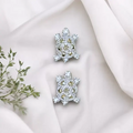 Pure Silver Marcasite Turtle Ear Studs