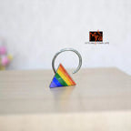 Rangkona Triangle Hand-Painted Silver Nosepin 92.5 sterling silver MYRA