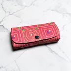Red Kantha Spectacle Case - Handcrafted Bengali Eyewear Holder