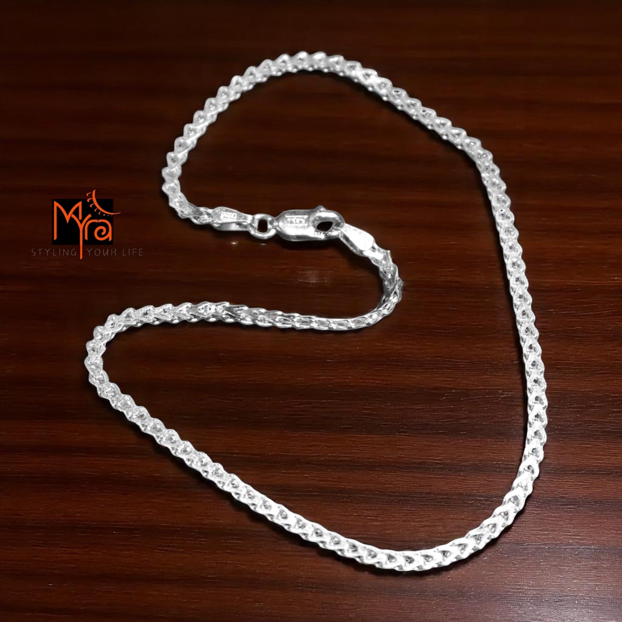 Rope Style Silver Anklet